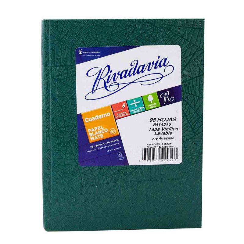Cuaderno-Rivadavia-Forrado-Verde-98-Hojas-Rayado-Cuaderno-Rayado-Araña-Verde-Rivadavia-98-Hojas-1-19936