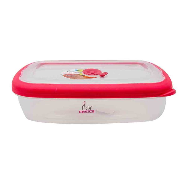 Hermetico-San-Remo-Plastico-Grande-Rectangular-Rosa-24cc-Contenedor-Rectangular-De-Plastico-San-Remo-1-23263
