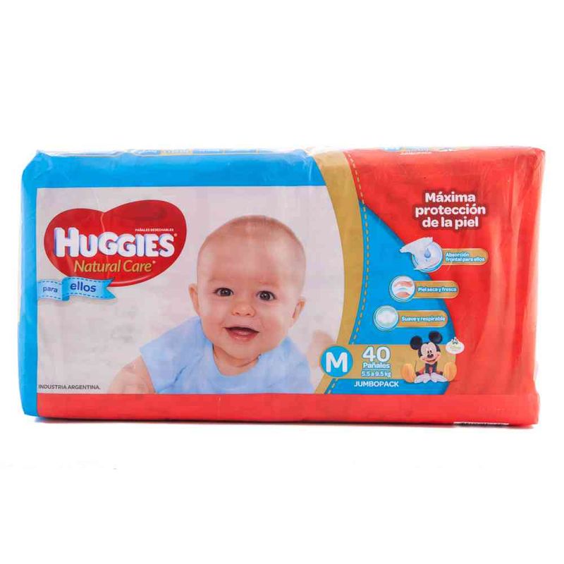 Pañales-Huggies-Natural-Care-Ellos-M-Jumbo-Pañales-Descartables-Huggies-Natural-Care-Ellos-M-40-U-1-24139