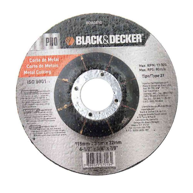 Disco-Abrasivo-Corte-Metal--Prof-B-d-Disco-Abrasivo-Corte-Metal-Black---Decker-1-30220