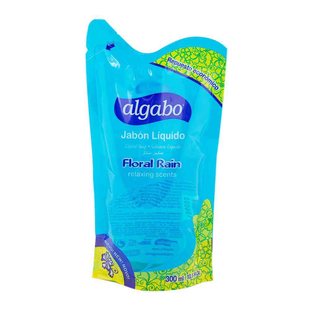 Jabón Líquido Algabo Floral Rain Repuesto 300 Ml Jumbo 0009