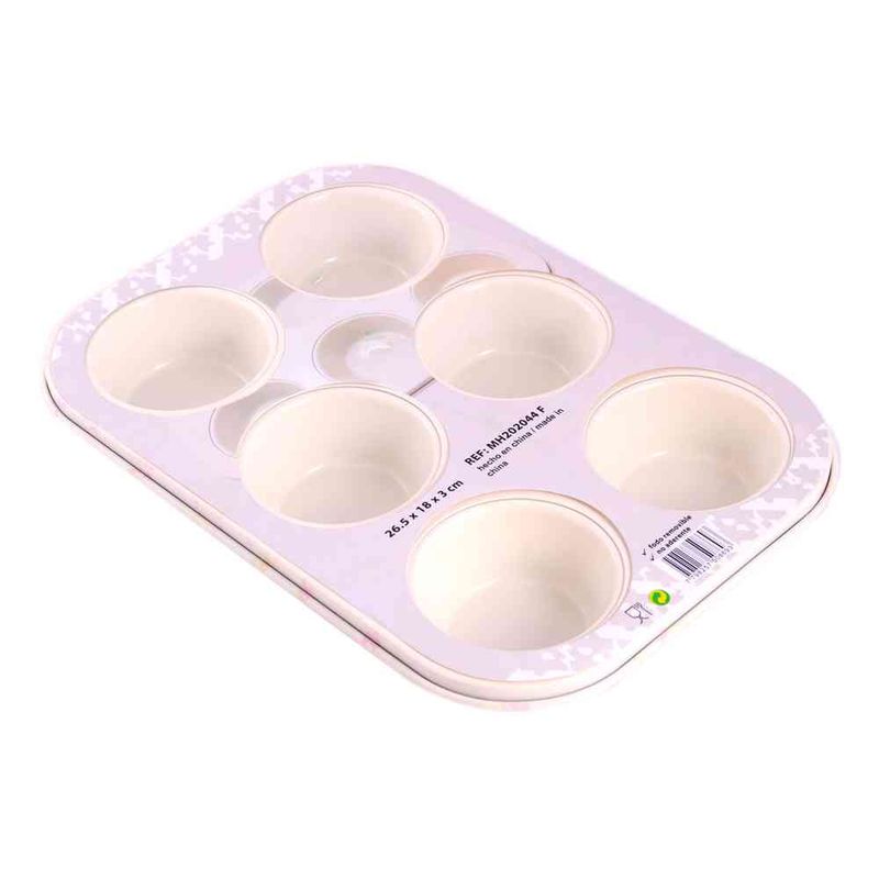 Molde-Antiadherente-Para-Muffin-X-6--C--Flores-265x18x3cm-Molde-De-6-Muffins-Antiadherente-1-36991
