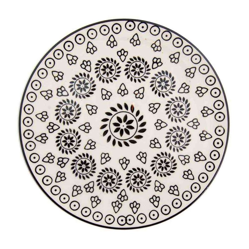 Plato-Redondo-Porcelana-Trama-Flores-Negras-18-18-1cm-2--Plato-Redondo-Porcelana-Trama-Flores-1-37552