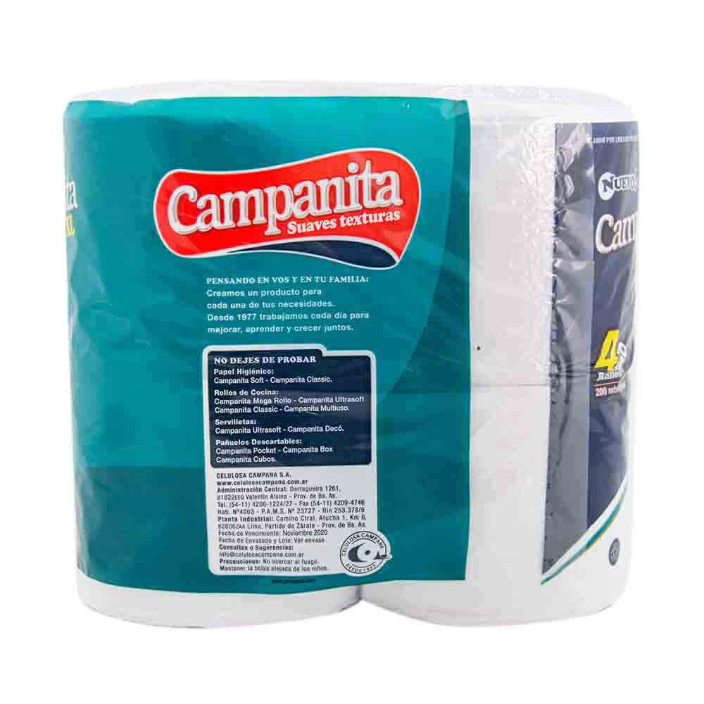 Papel Higiénico Campanita Doble Hoja 4 U Disco