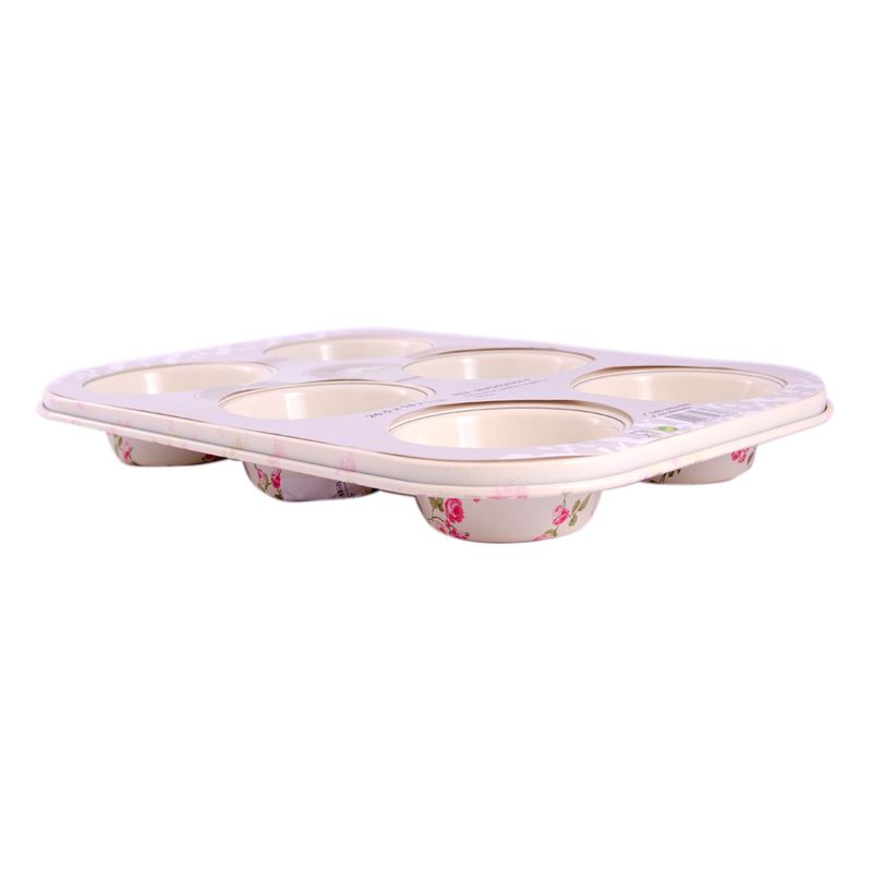 Molde-Antiadherente-Para-Muffin-X-6--C--Flores-265x18x3cm-Molde-De-6-Muffins-Antiadherente-2-36991