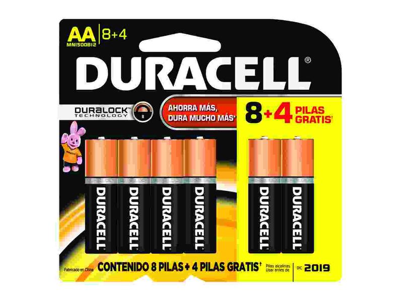 Pilas AA Duracell Alcalinas 4 unidades - Ferretería On Line