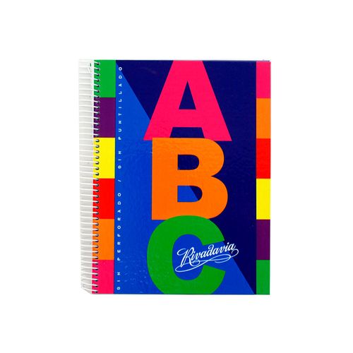 Cuaderno Abc 100 Hojas Rayado Espiral Clasico