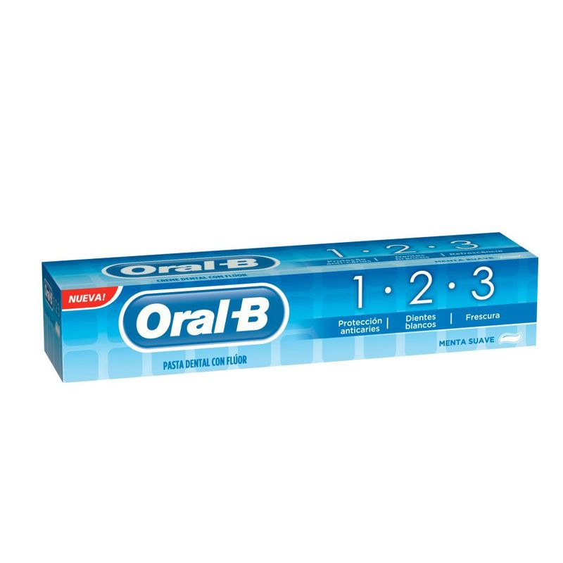 Pasta Dental Oral-B 123 Anticaries Menta Suave 70 G - Disco