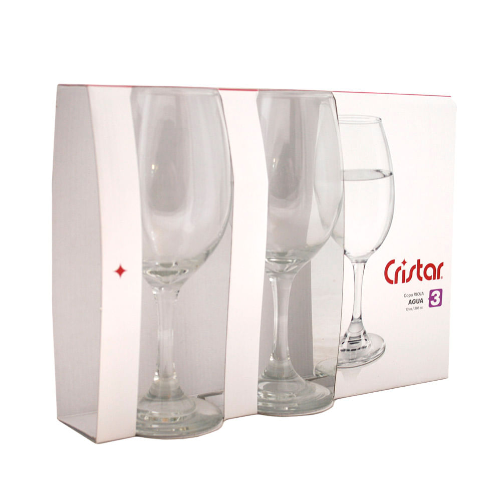 Copas Vidrio Vino Agua Cristar Aragon - Set X6 Un.