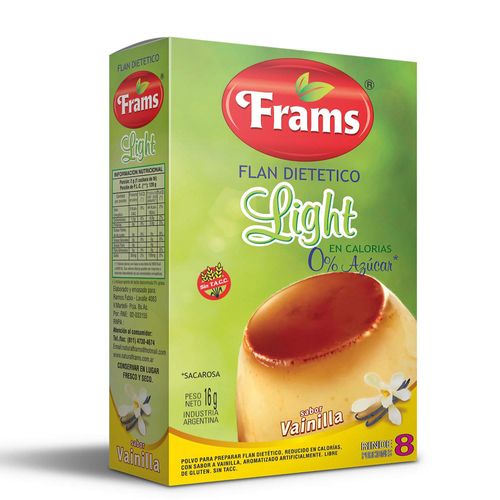 Flan Light Frams Sin Tacc De Vainilla 16 Gr
