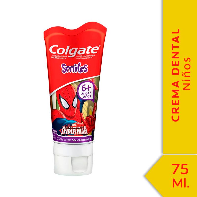 Crema-Dental-Colgate-Smiles-Spider-Man-6--Años-75ml-1-42825
