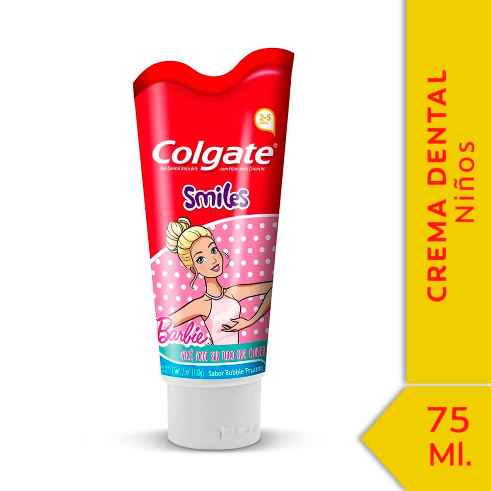 CREMA DENTAL COLGATE SMILES BARBIE 2-5 AÑOS 75 ML - Vea