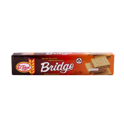 Obleas Bridge Sabor Chocolate Paquete 140 Gr