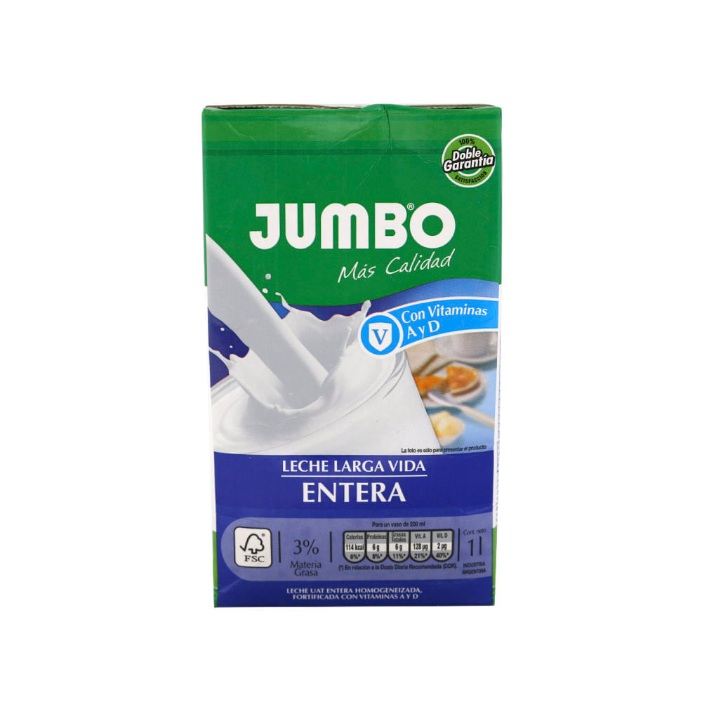 Leche Entera UAT Jumbo 1 L - Vea