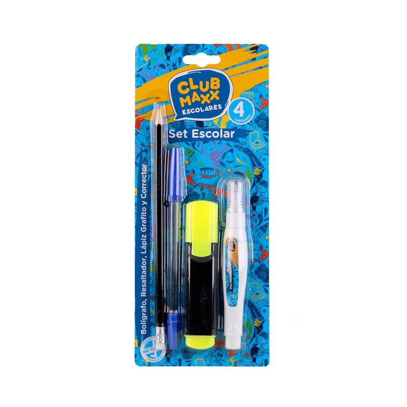 Set-Club-Maxx-Boligrafo-Resaltador-Grafito-Y-Corrector-1-283334