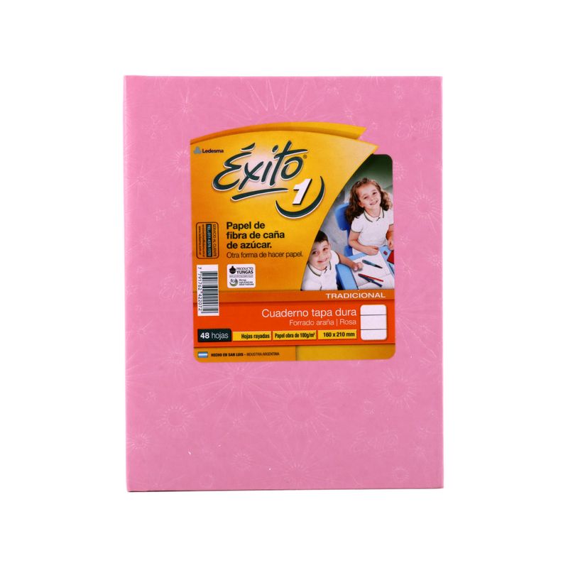 Cuaderno-Rayado-Tapa-Dura-Araña-Rosa-exito-48-Hojas-1-248777