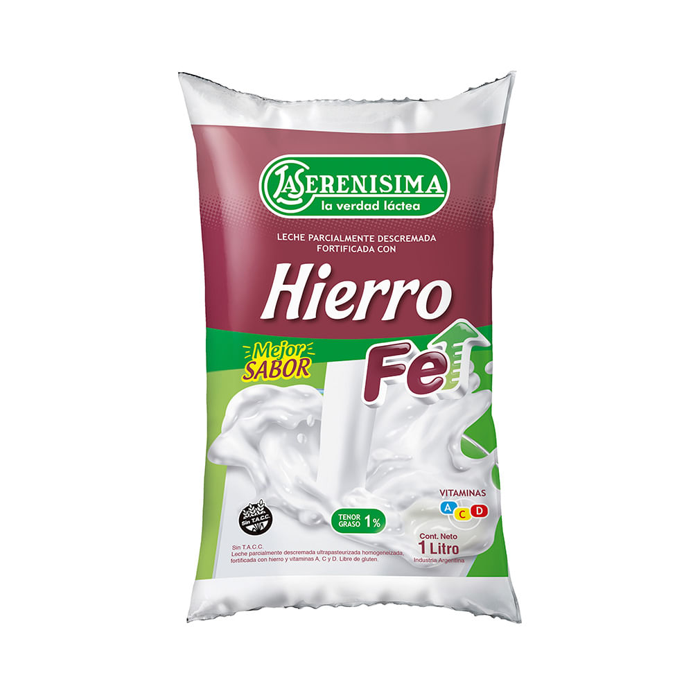 Leche La Serenisima Ultra Parc Descremada Cfe 1 Sachet X 1l Disco 3211