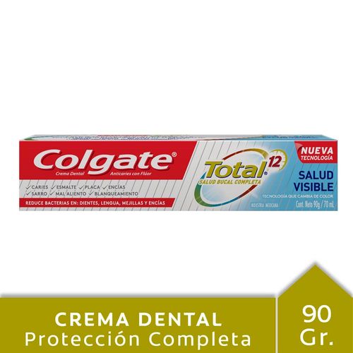 Crema Dental Colgate Total 12 Salud Visible 90 Gr
