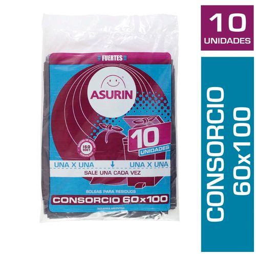 Bolsa De Residuos Asurin Consorcio 60 X 100 Cm - 10 U