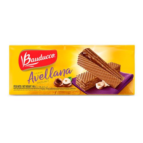 Galletitas Obleas Bauducco Chocolate Con Avellanas 140 Gr