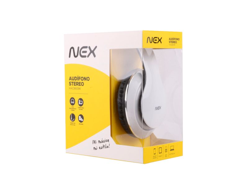 Auriculares Stereo On Ear Blanco Nex