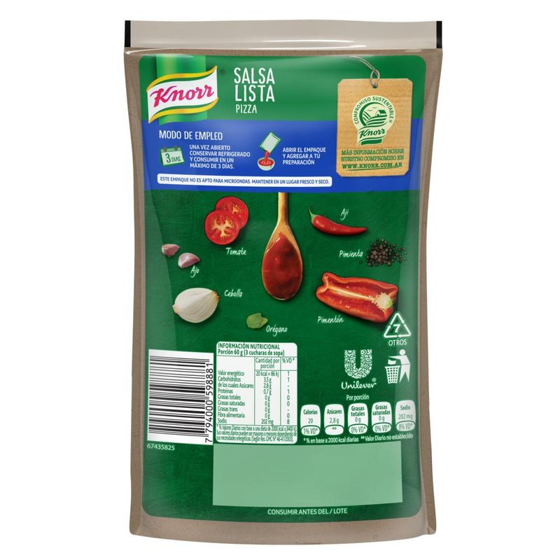 Salsa Pizza Knorr 200 Gr Disco