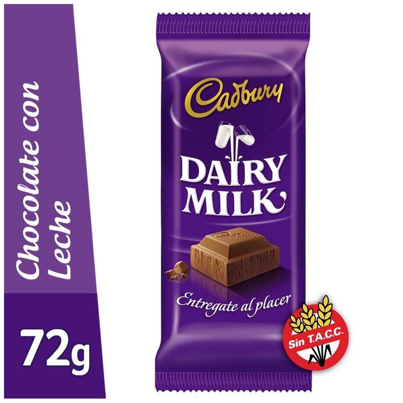 chocolate CADBURY con leche x 72 gr Vea