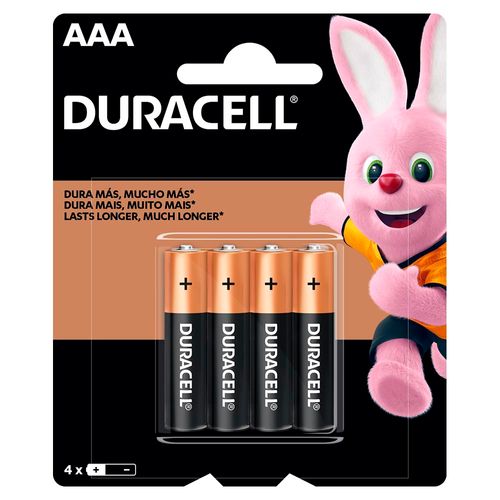 Pilas Alcalinas Aaa Blister De 4 Un Duracell