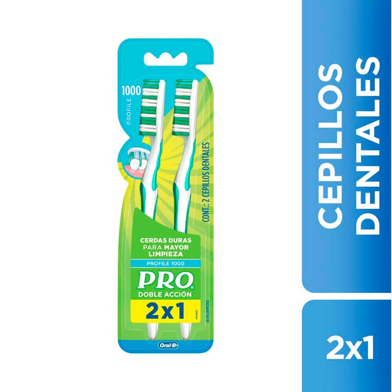 Cepillo-Dental-Oral-b-Pro-Doble-Accion-Profile-1000-2-Unidades-1-28865