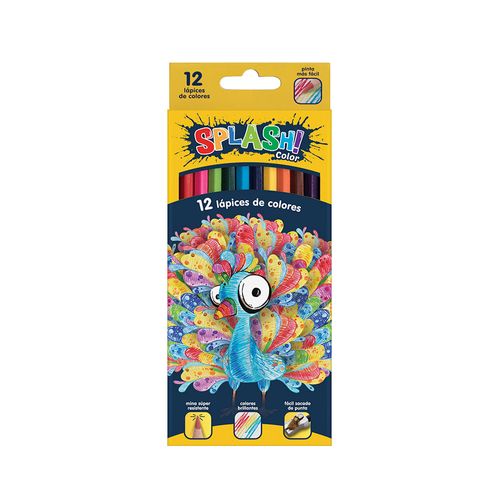 Lápiz Splash Color Largos Sup X 12 Un Faber Castell