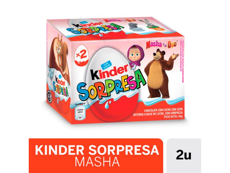 Huevo de chocolate Kinder Sorpresa masha y el oso 20 g