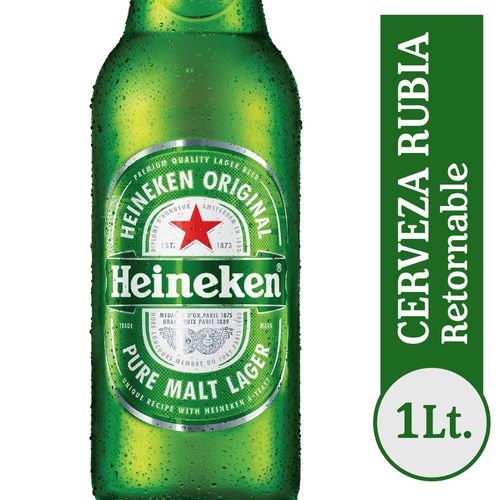 Cerveza Heineken Rubia 1lt Ret