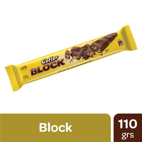 Chocolate Cofler Block Con Maní 110 Gr