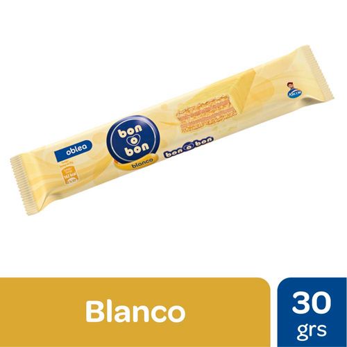 Obleas Bon O Bon Bañadas En Chocolate Blanco 30 Gr