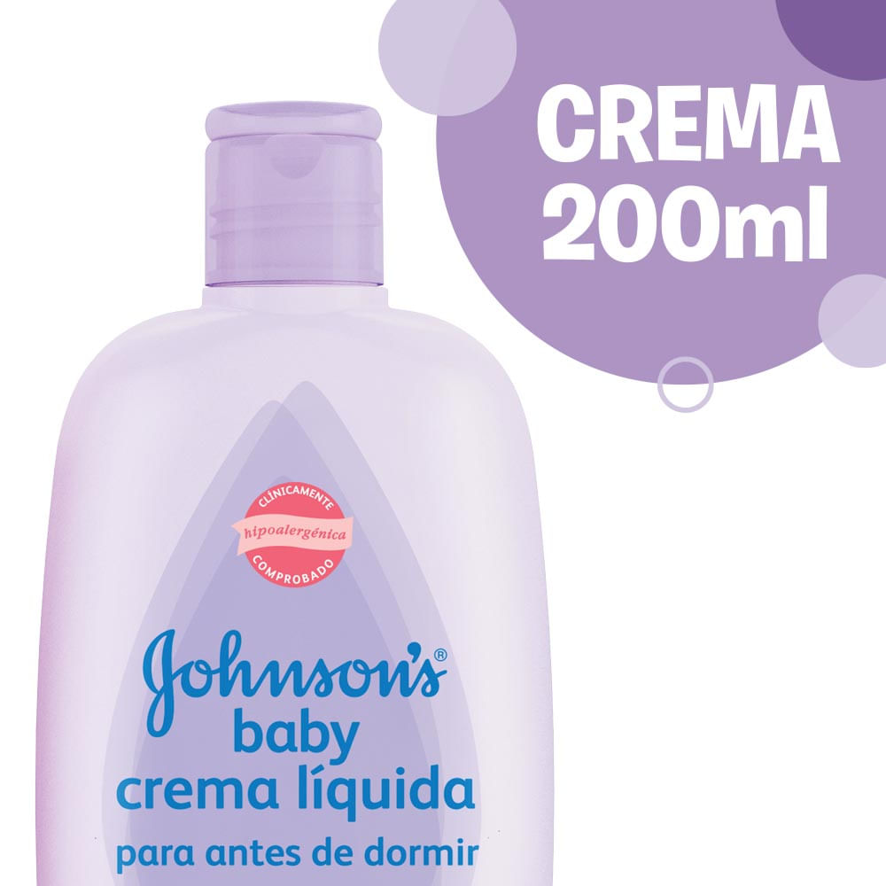 Crema Hidratante Bebé Johnson's Baby Antes de Dormir 200ml - JOHNSON