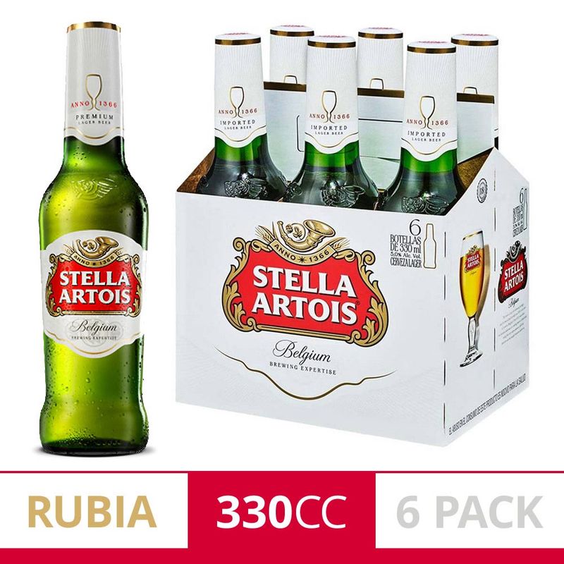 cerveza STELLA ARTOIS 330cc six pack