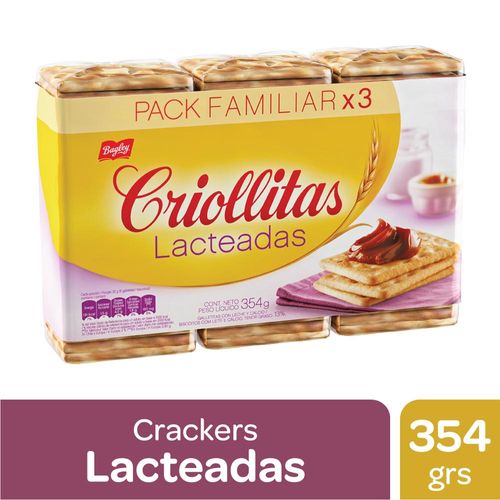 Galletitas De Agua Criollitas Lacteadas 354 Gr