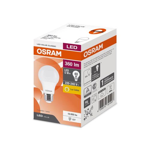 Lámpara Osram Led Valueclas 5w/830 Calid