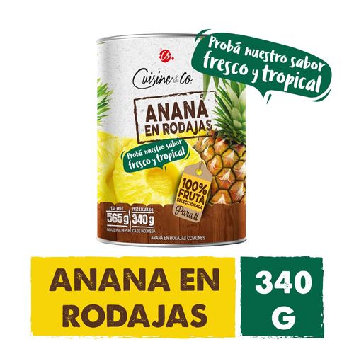 Ananá En Rodajas Cuisine & Co 340 Gr