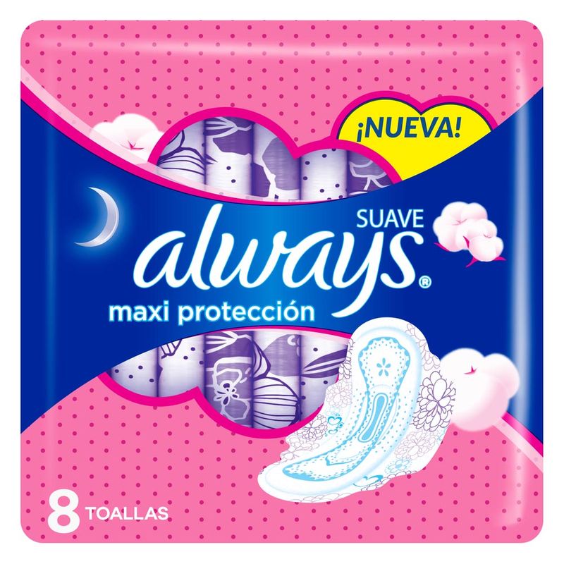 Toallas-Higi-nicas-Always-Suave-Maxi-Protecci-n-8-Unidades-1-853238