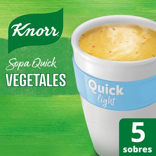 Sopa Instantánea Knorr Quick Vegetales Light 5 Sobres - 52.5 Gr