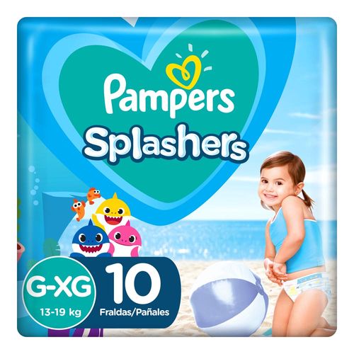 Trajes De Baño Desechables Pampers Splashers Baby Shark  G-xg 10 Un