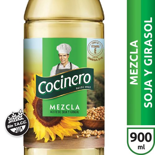 Aceite Mezcla Cocinero 900 Ml