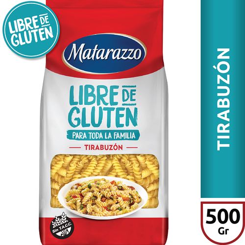 Fideos Tirabuzón Libre De Gluten Matarazzo X500 Gr