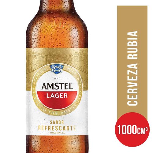 Cerveza Amstel Lager Retornaable 1lt