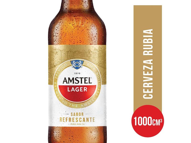 cerveza AMSTEL Lager Ret 1lt - Vea