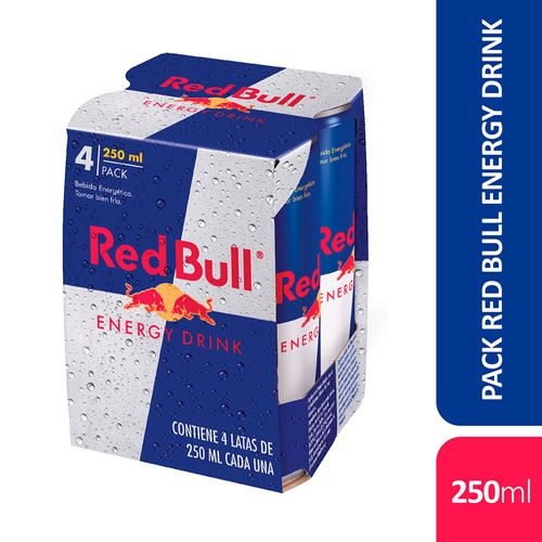 Energizante Red Bull 4pack 250 Ml Lata