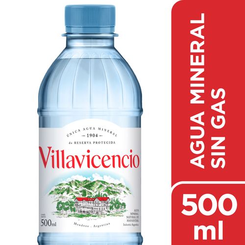 Agua Villavicencio Pet Sin Gas 500 Ml