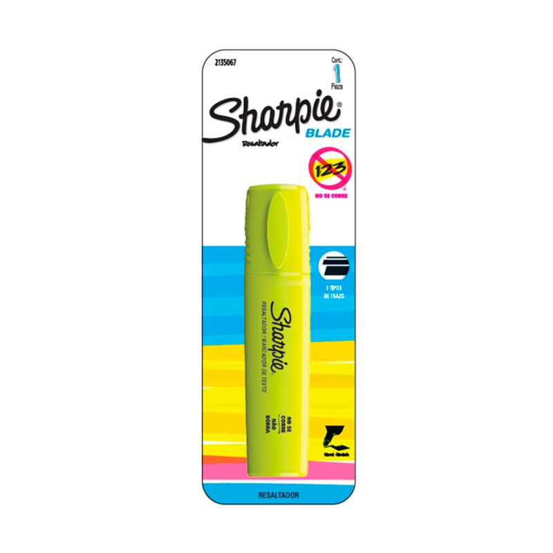 Resaltador-Blade-Amarillo-Bx1-Sharpie-1-856263