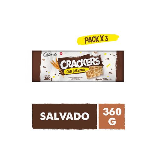 Crackers Con Salvado Cuisine & Co X 3 Ud